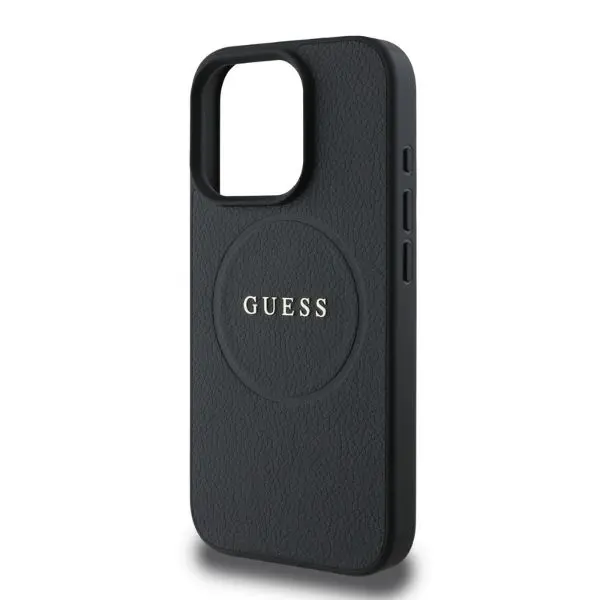Etui Guess hardcase Grained Ring MagSafe do iPhone 16 Pro Max Czarny