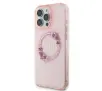 Etui Guess hardcase IML Flowers Wreath MagSafe do iPhone 16 Pro Różowy