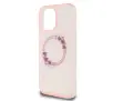 Etui Guess hardcase IML Flowers Wreath MagSafe do iPhone 16 Pro Różowy