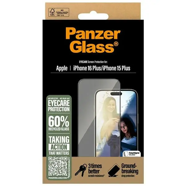 Szkło hartowane PanzerGlass Screen Protector do iPhone 16 Plus