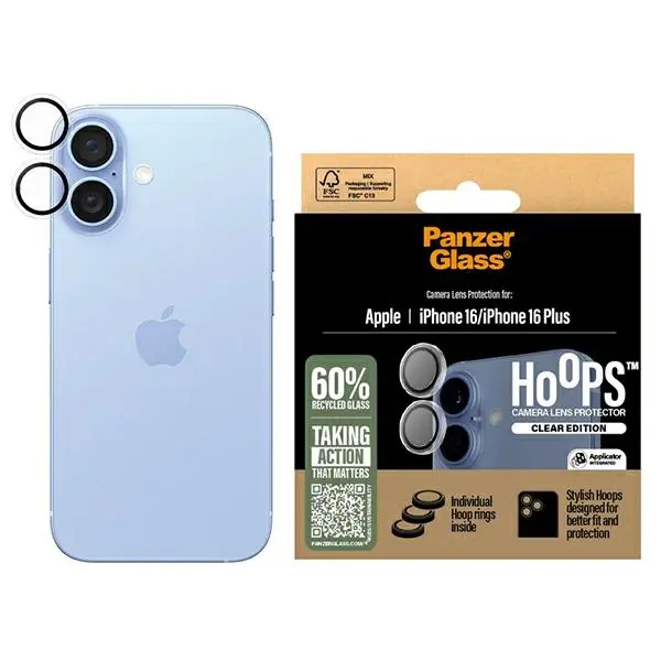 Szkło hartowane PanzerGlass Transparent Lens Protector do iPhone 16