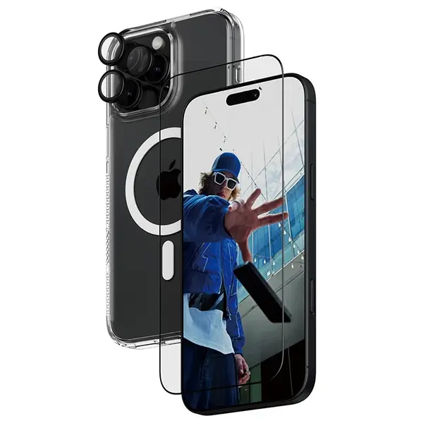Etui PanzerGlass Bundle 3w1 do iPhone 16 Pro Max Przezroczysty