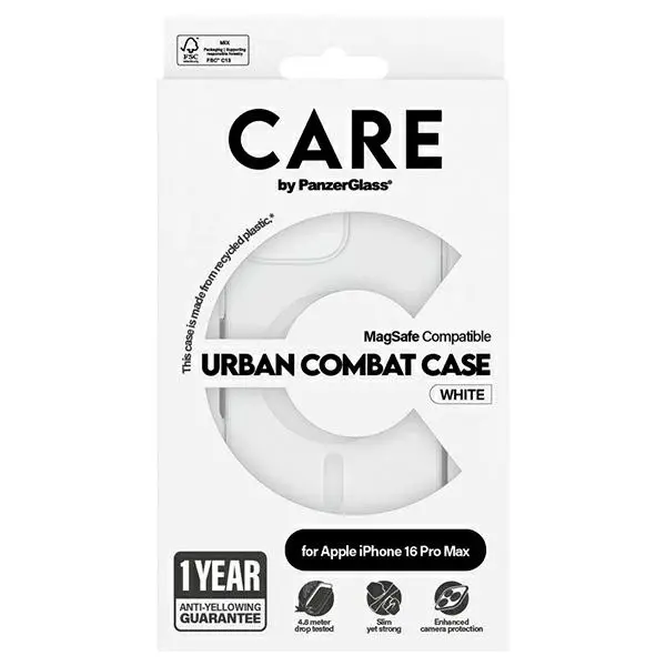 Etui PanzerGlass Flagship Case MagSafe do iPhone 16 Pro Max Biały