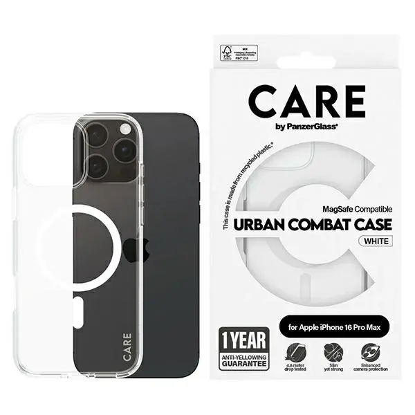 Etui PanzerGlass Flagship Case MagSafe do iPhone 16 Pro Max Biały