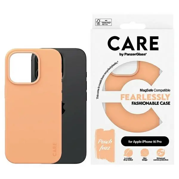 Etui PanzerGlass Fashion Case MagSafe iPhone 16 Pro Brzoskwiniowy
