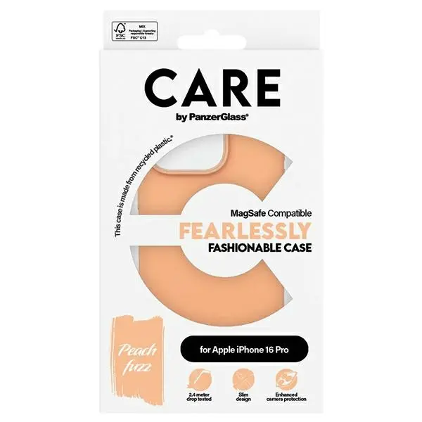 Etui PanzerGlass Fashion Case MagSafe iPhone 16 Pro Brzoskwiniowy