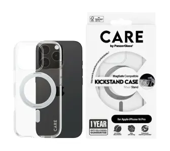 Etui PanzerGlass Kickstand Case do iPhone 16 Pro Srebrny