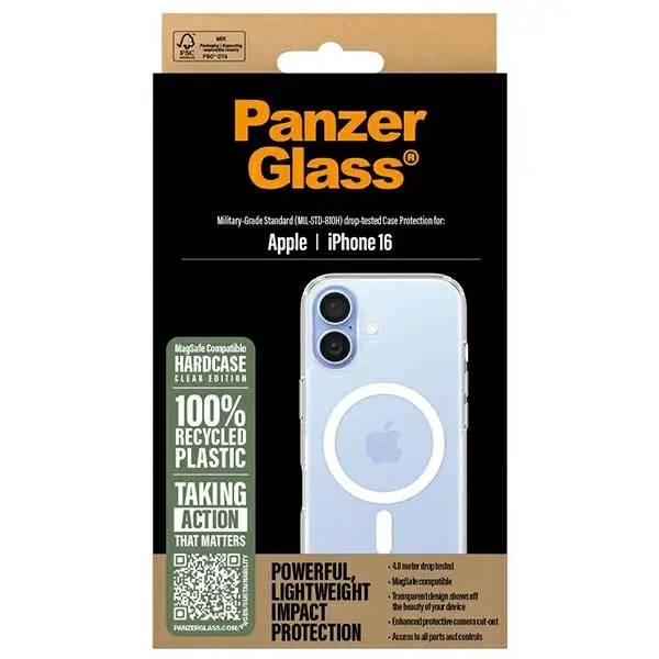 Etui PanzerGlass HardCase MagSafe do iPhone 16 Biały