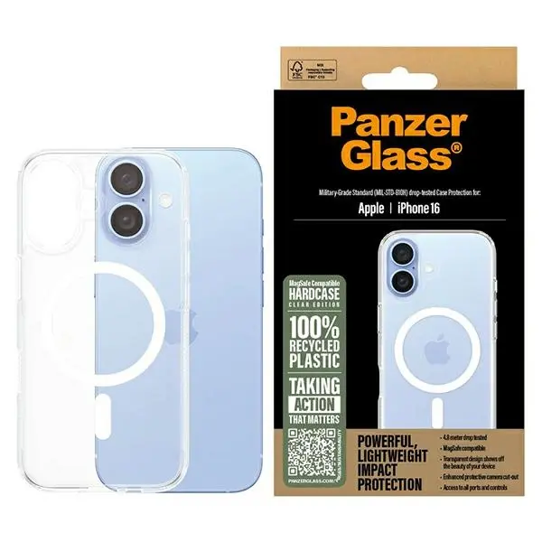 Etui PanzerGlass HardCase MagSafe do iPhone 16 Biały