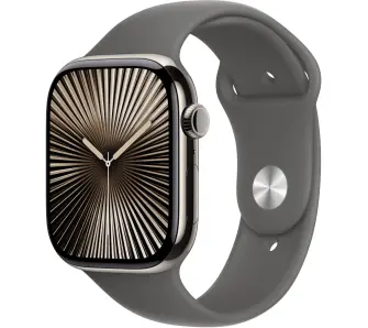 Apple Watch Series 10 GPS + Cellular koperta 42mm tytan naturalny pasek sportowy górska szarość