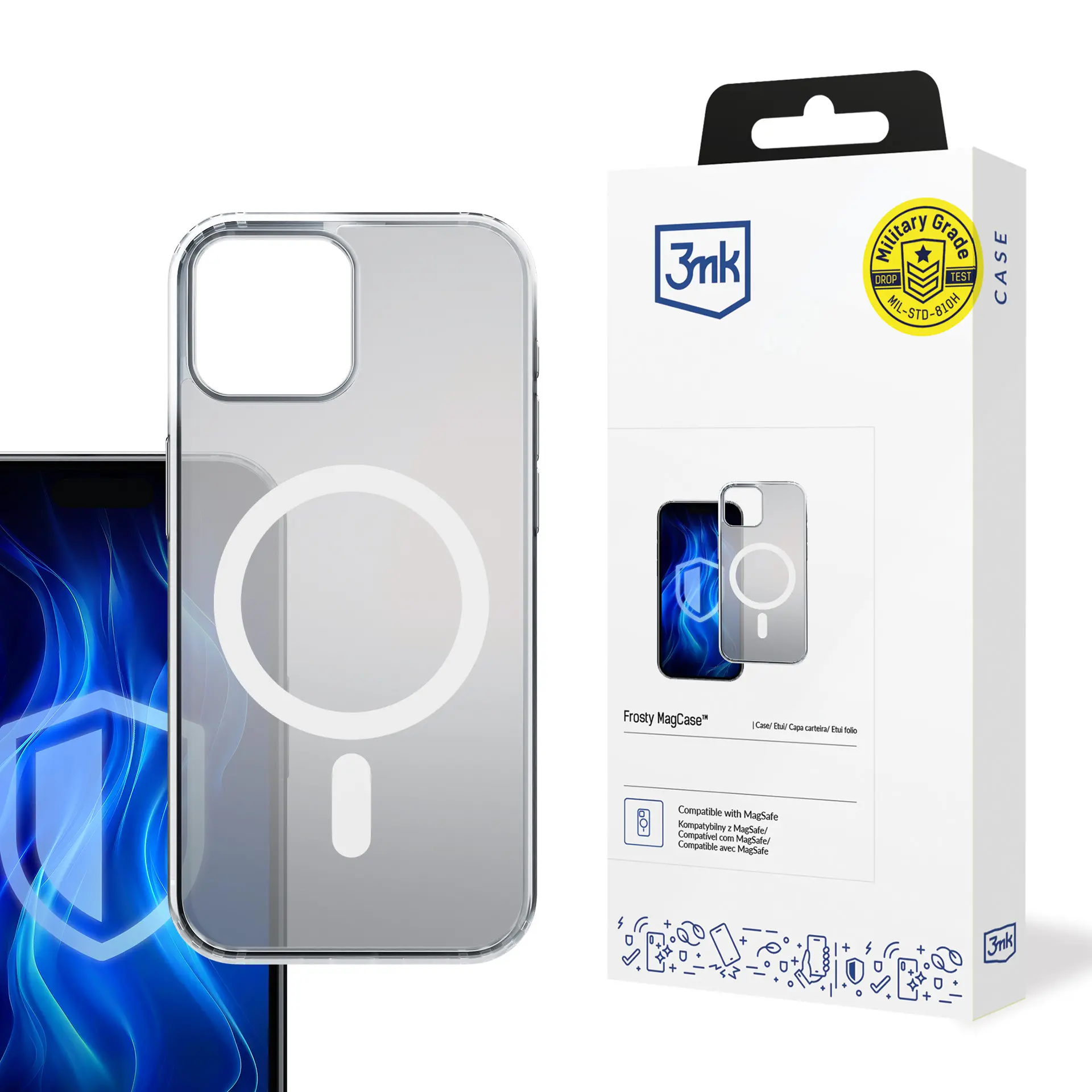 Etui 3mk Frosty Magcase do iPhone 13 Biały