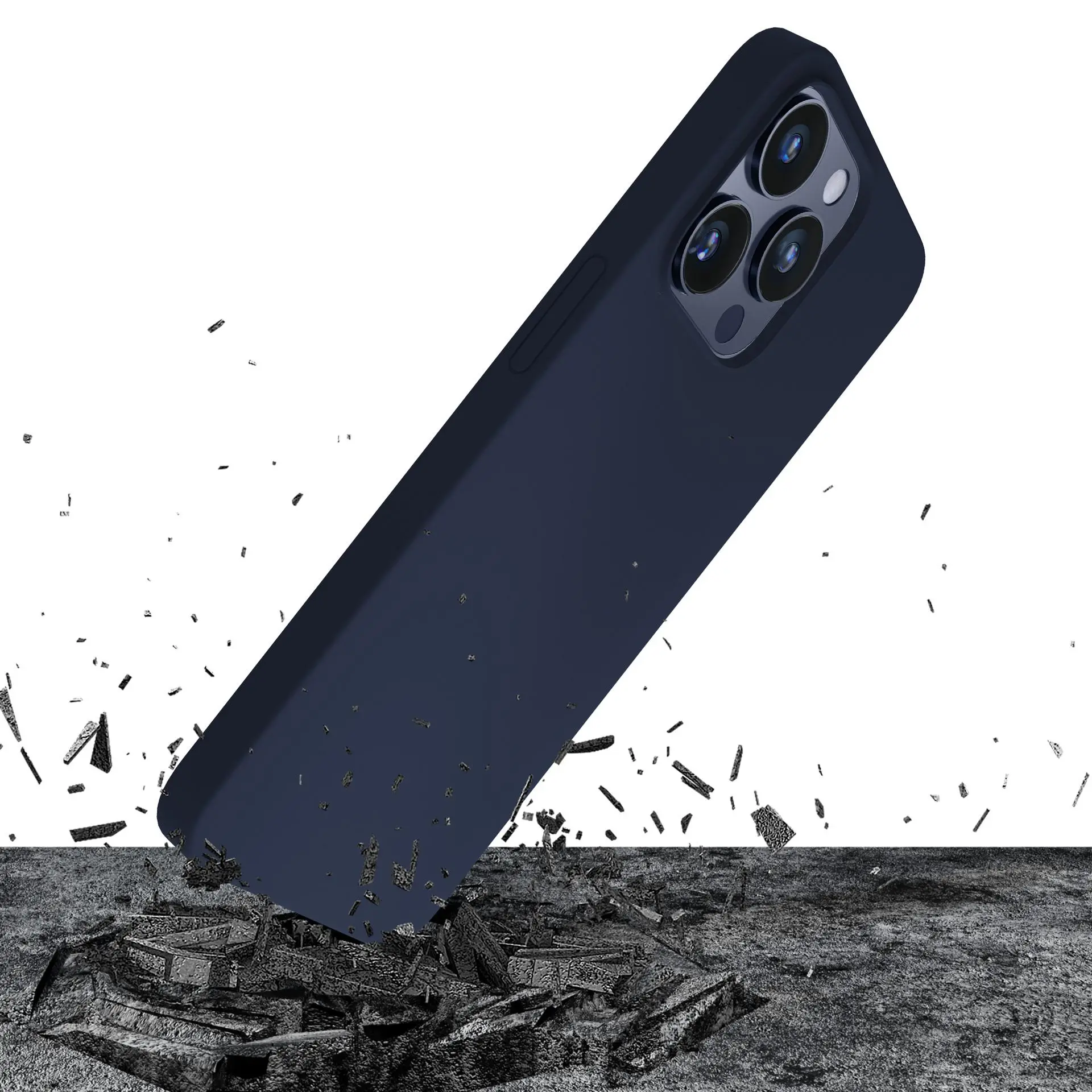 Etui 3mk Silicone Case do iPhone 16 Pro Max Granatowy