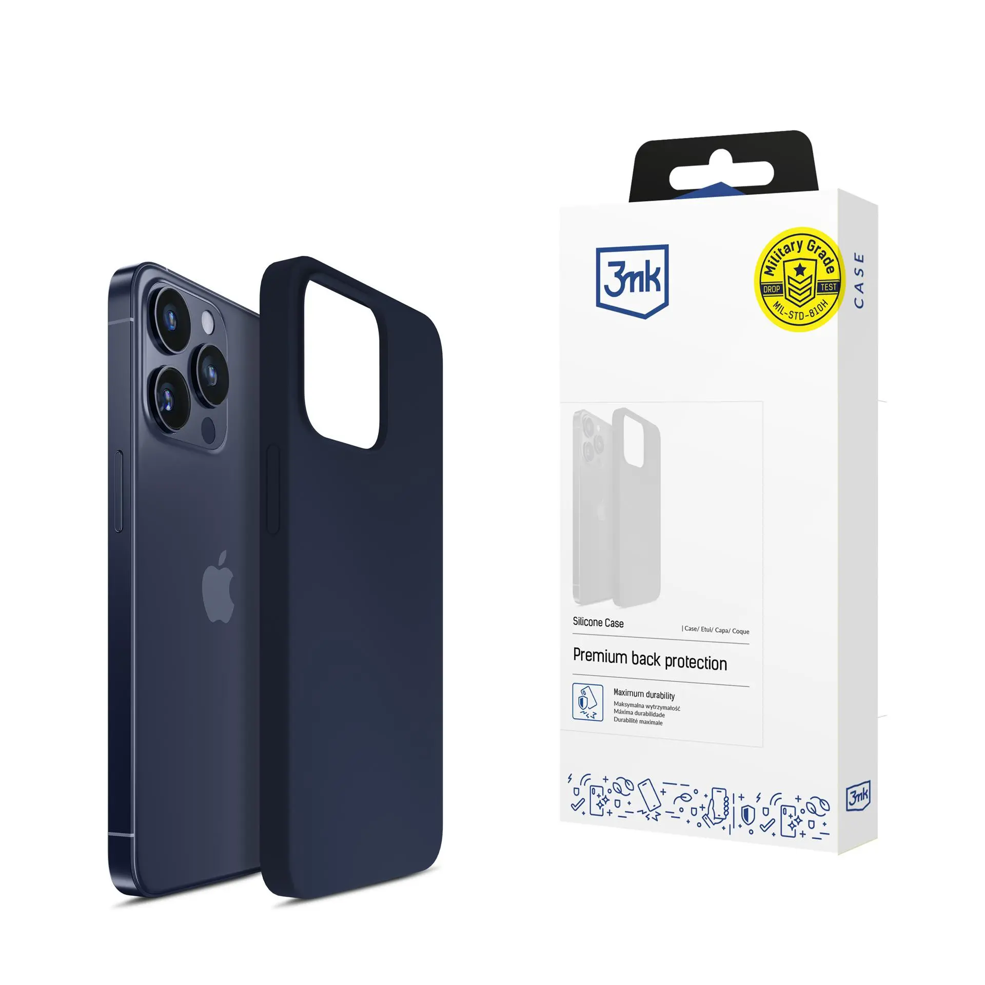 Etui 3mk Silicone Case do iPhone 16 Pro Max Granatowy