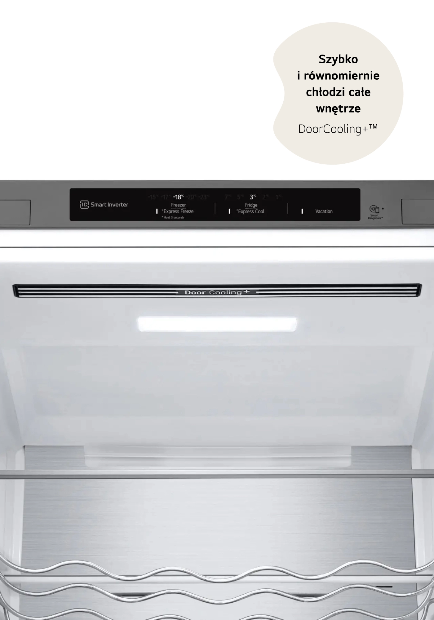 Lodówka LG GBV7280AMB Pełny No Frost 203cm Komora świeżości Inox