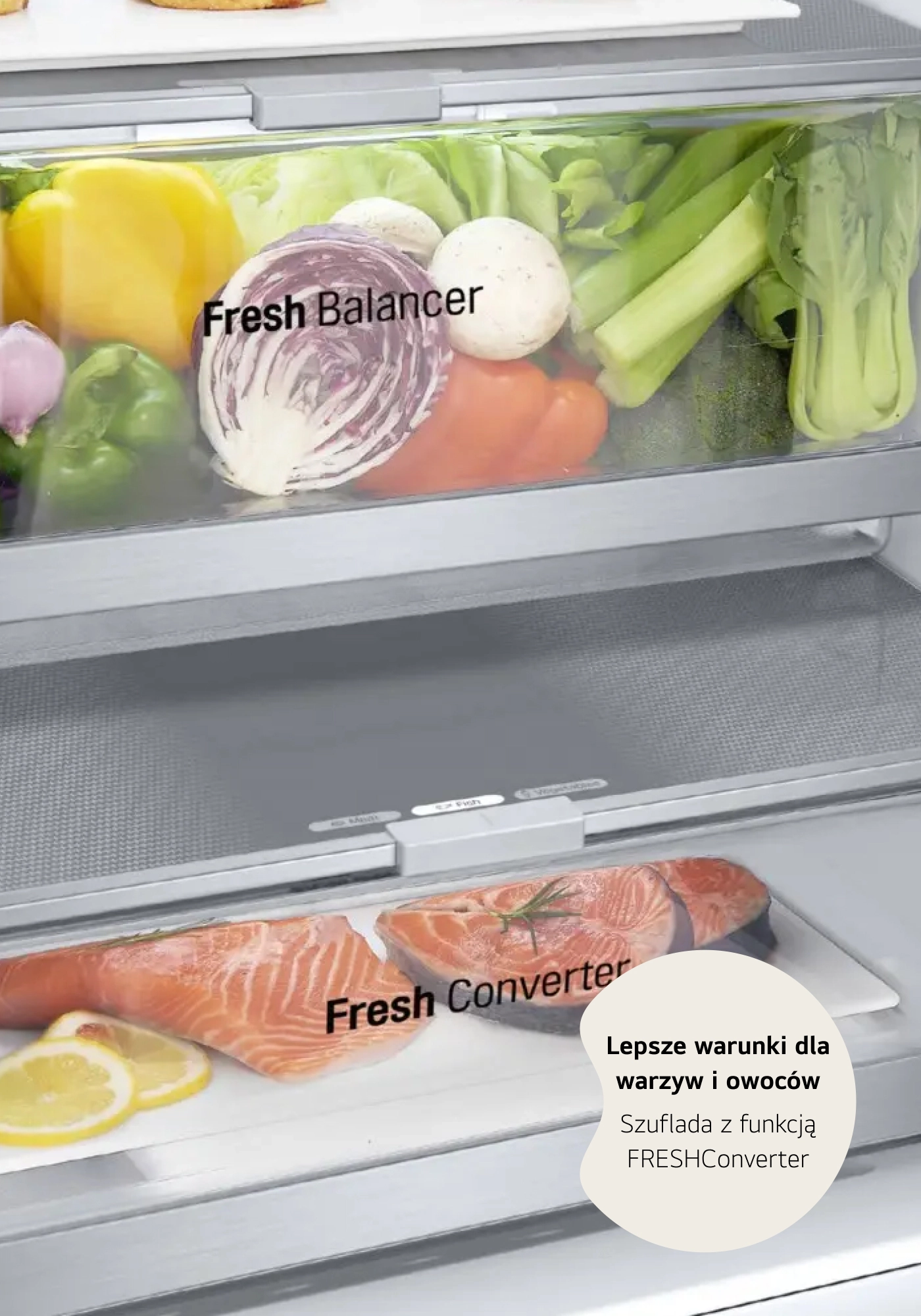 Lodówka LG GBV7280AMB Pełny No Frost 203cm Komora świeżości Inox