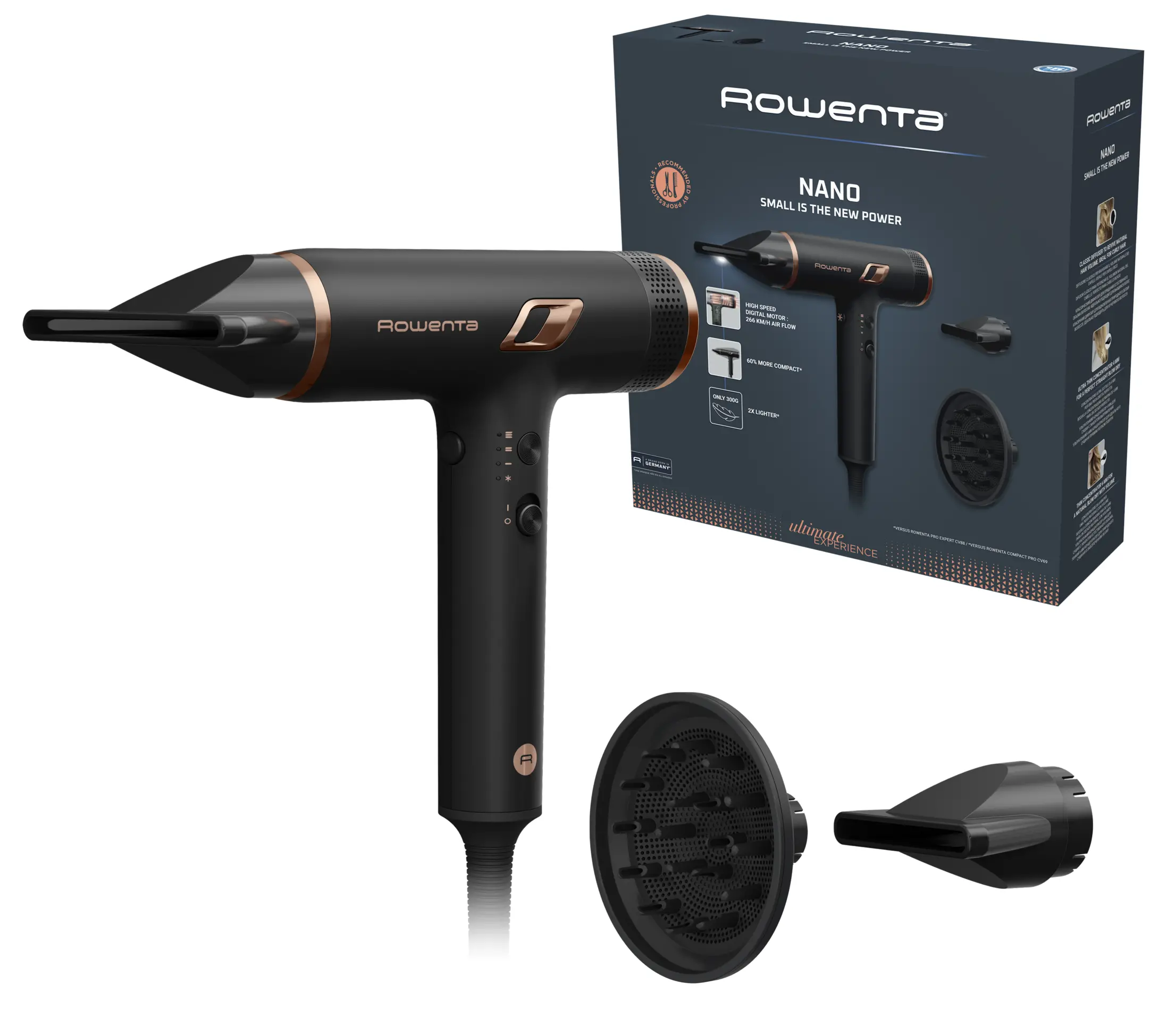 Dyfuzor Rowenta HY8310 Jonizacja Dyfuzor Zimny nawiew 1700W 1 prędkość 3 temperatury