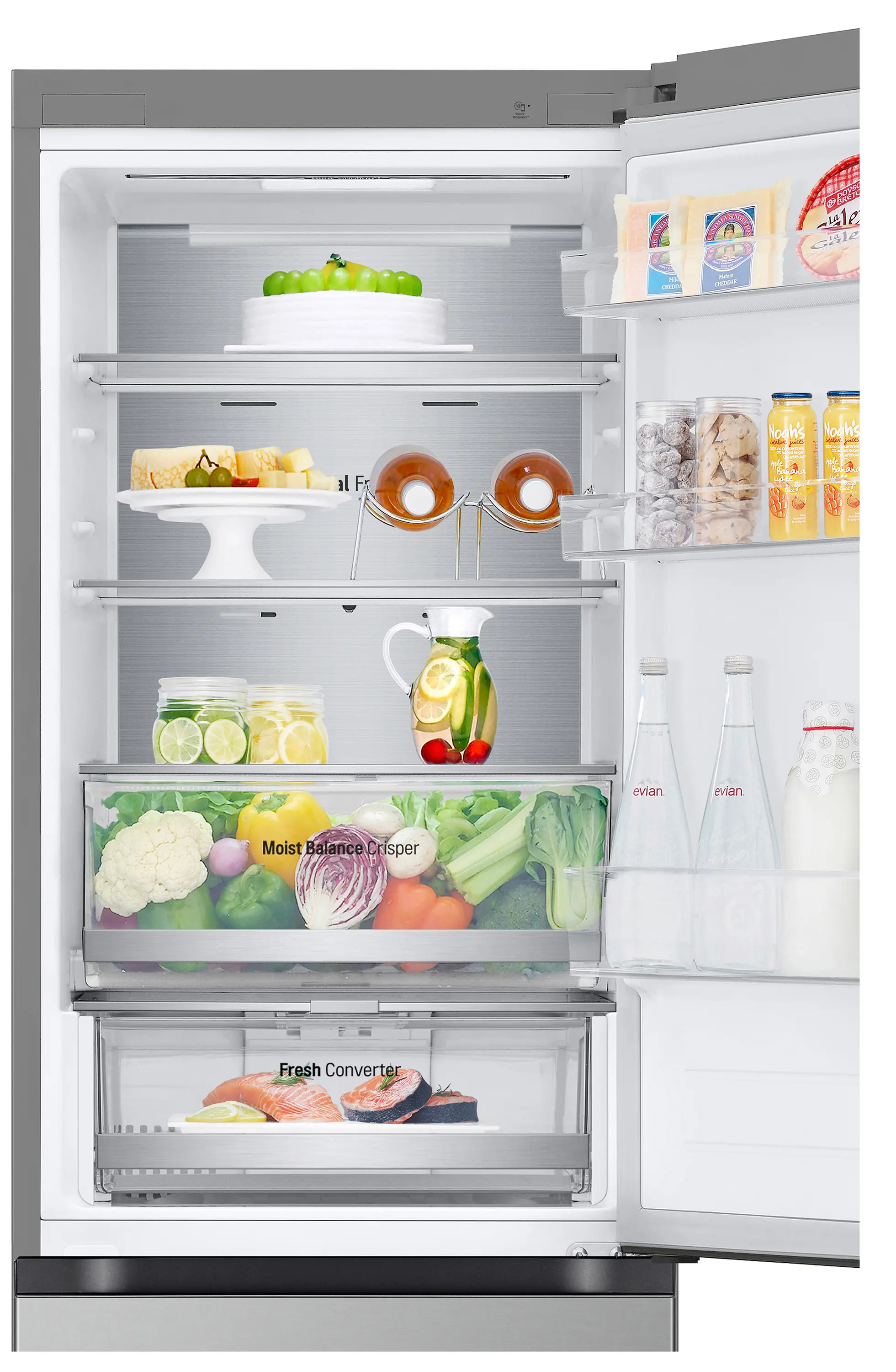 Lodówka LG GBV5150DPY Pełny No Frost 186cm Komora świeżości Zdalne sterowanie Srebrny