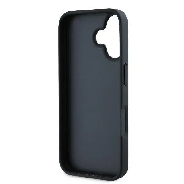 Etui Karl Lagerfeld Monogram Karl&Chaoupette Head Pin do iPhone 16 Plus Czarny