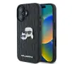 Etui Karl Lagerfeld Monogram Karl&Chaoupette Head Pin do iPhone 16 Plus Czarny