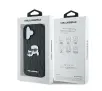 Etui Karl Lagerfeld Monogram Karl&Chaoupette Head Pin do iPhone 16 Plus Czarny