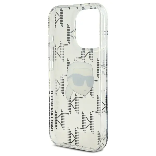 Etui Karl Lagerfeld IML Karl Head Electroplated do iPhone 16 Pro Przezroczysty