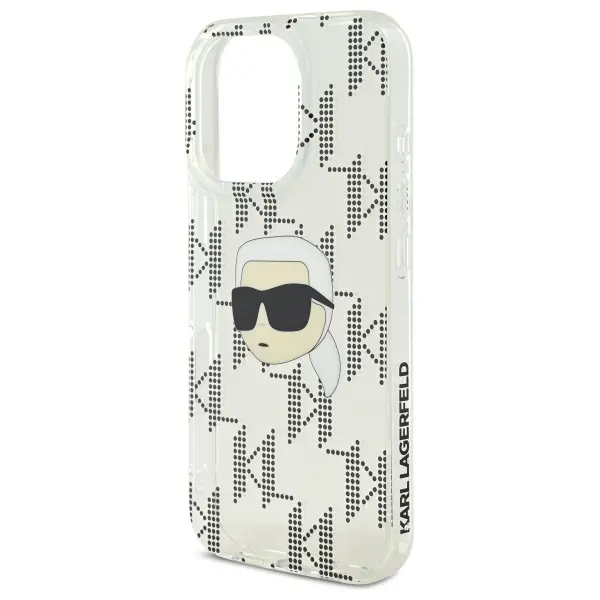 Etui Karl Lagerfeld IML Karl Head Electroplated do iPhone 16 Pro Przezroczysty