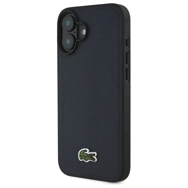 Etui Lacoste Iconic Petit Pique MagSafe do iPhone 16 Plus Granatowy