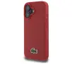 Etui Lacoste Iconic Petit Pique Woven Logo do iPhone 16 Plus Czerwony