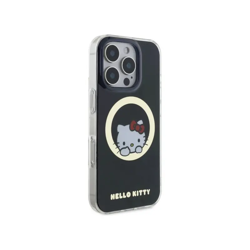 Etui Hello Kitty IML Sweet Kitty MagSafe do iPhone 16 Pro Czarny