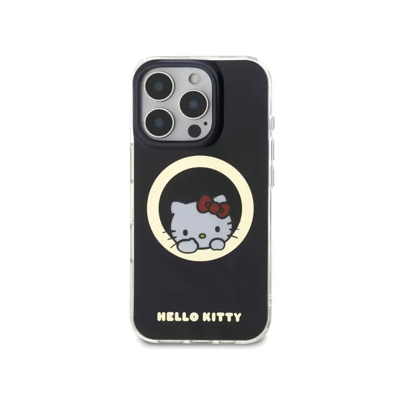 Etui Hello Kitty IML Sweet Kitty MagSafe do iPhone 16 Pro Czarny