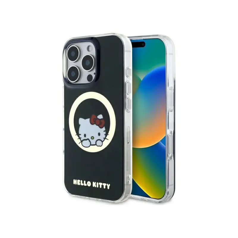 Etui Hello Kitty IML Sweet Kitty MagSafe do iPhone 16 Pro Czarny