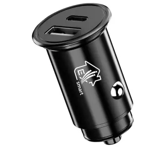 Ładowarka samochodowa Extralink Smart Life USB-C USB 38W Czarny