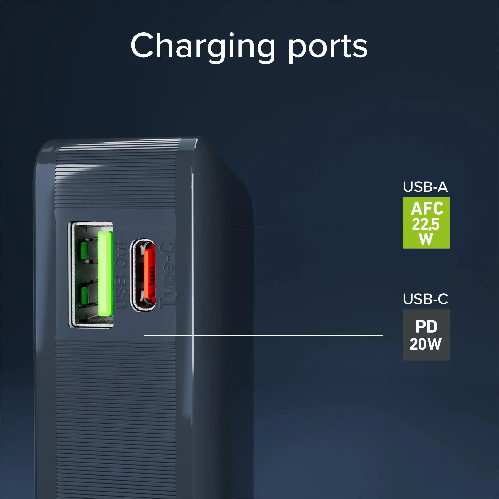 Powerbank SBS TTBB10000LCDTCPD20B 10000mAh PD 20W Wbudowany kabel USB-C Niebieski