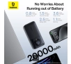 Powerbank Baseus Free2Pull 20000mAh z wbudowanym kablem USB-C 65W Czarny