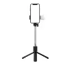 Selfie stick Hurtel WR1YXS 0,71m z lampką Czarno-srebrny