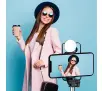 Selfie stick Hurtel WR1YXS 0,71m z lampką Czarno-srebrny