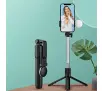Selfie stick Hurtel WR1YXS 0,71m z lampką Czarno-srebrny