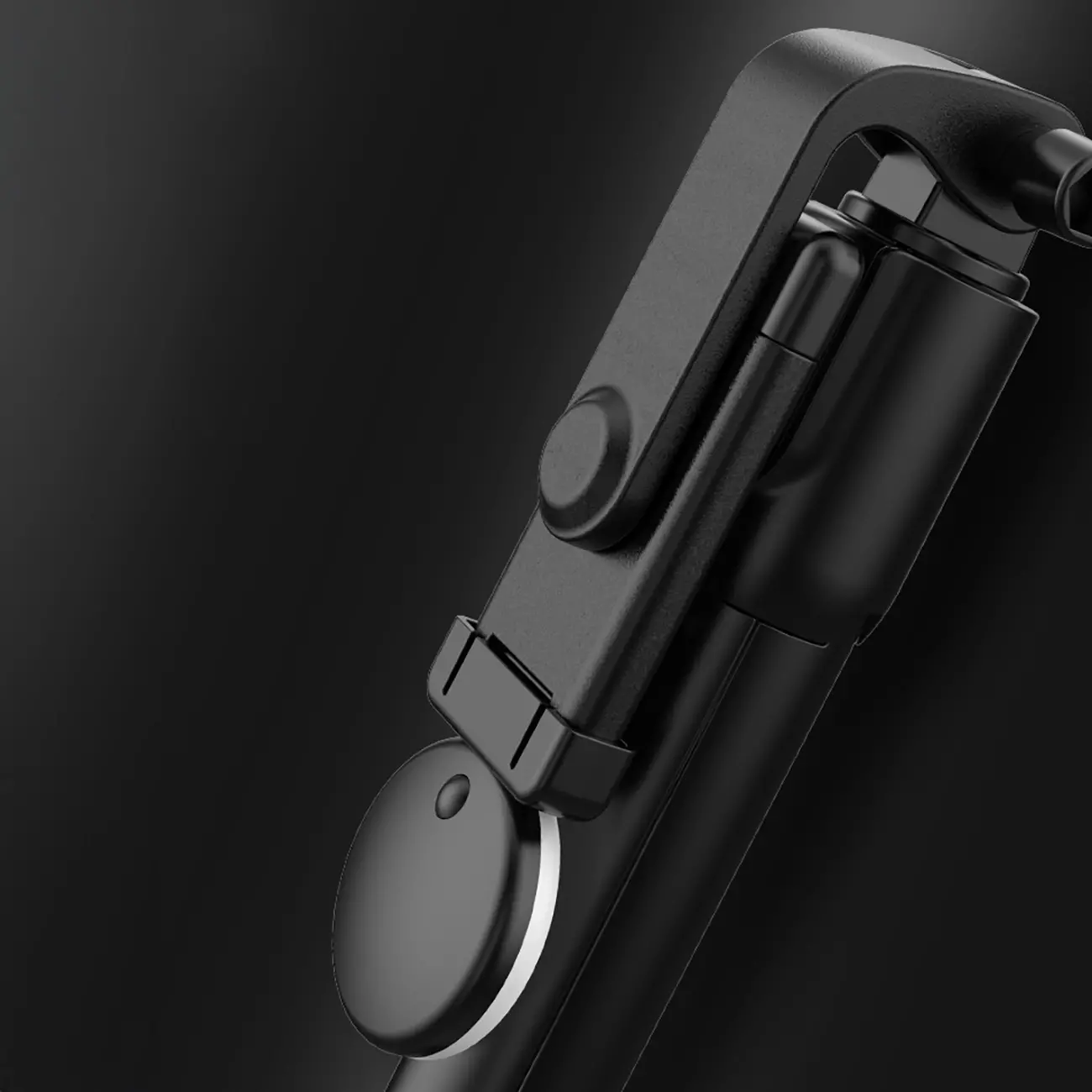 Selfie stick Hurtel WR1YXS 0,71m z lampką Czarno-srebrny
