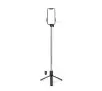 Selfie stick Hurtel WR1YXS 0,71m z lampką Czarno-srebrny