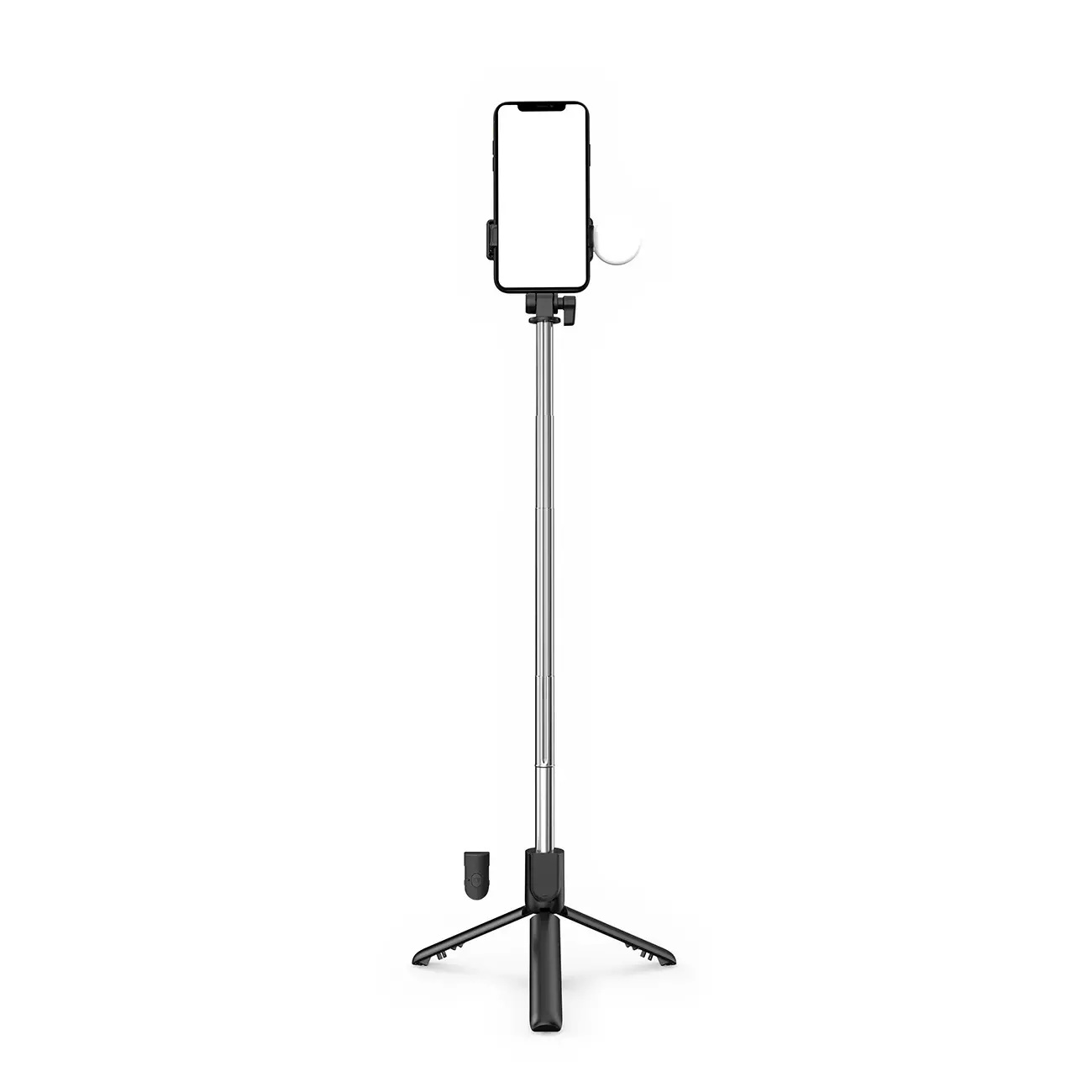 Selfie stick Hurtel WR1YXS 0,71m z lampką Czarno-srebrny