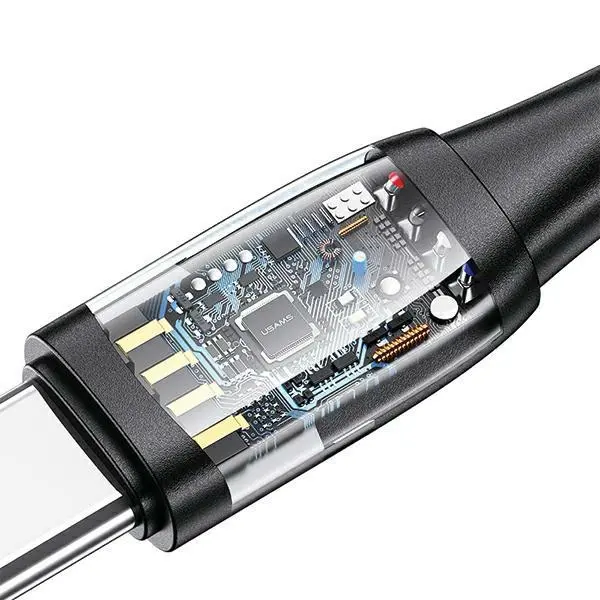 Kabel USAMS 2xUSB-C/USB/Micro-USB/ Lightning 6w1 100W PD Fast Charge 2m Czarny