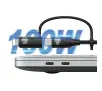 Kabel USAMS 2xUSB-C/USB/Micro-USB/ Lightning 6w1 100W PD Fast Charge 2m Czarny