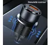 Ładowarka samochodowa USAMS USB+USB-C 60W Fast Charge Czarny