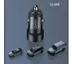Ładowarka samochodowa USAMS USB+USB-C 60W Fast Charge Czarny