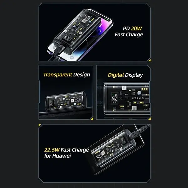 Powerbank USAMS US-CD189 9000mAh PD 22,5W Biały