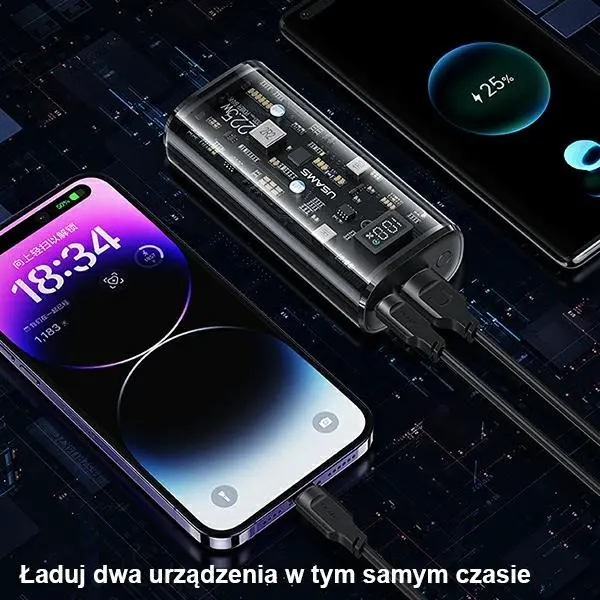 Powerbank USAMS US-CD189 9000mAh PD 22,5W Biały