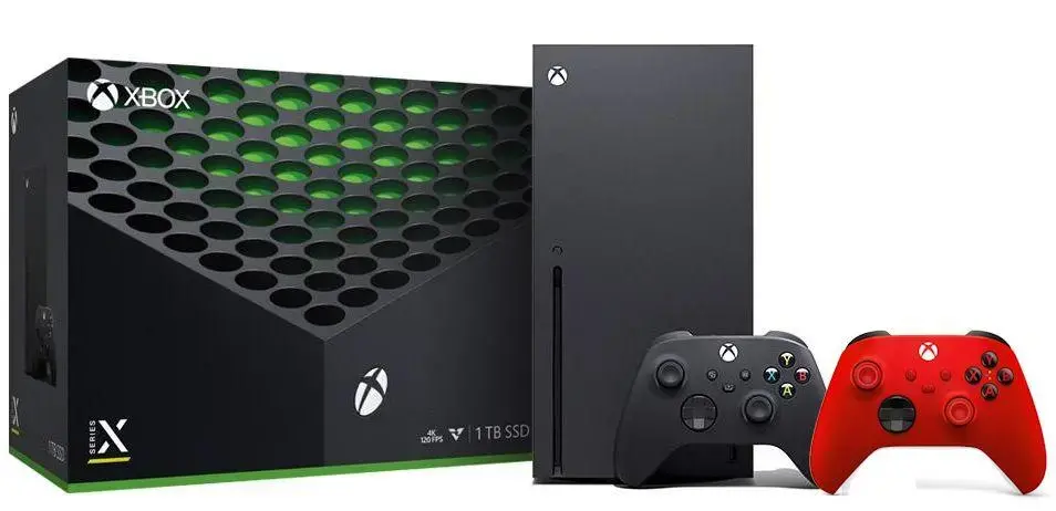 Konsola Xbox Series X 1TB z napędem + Dodatkowy Pad Czerwony