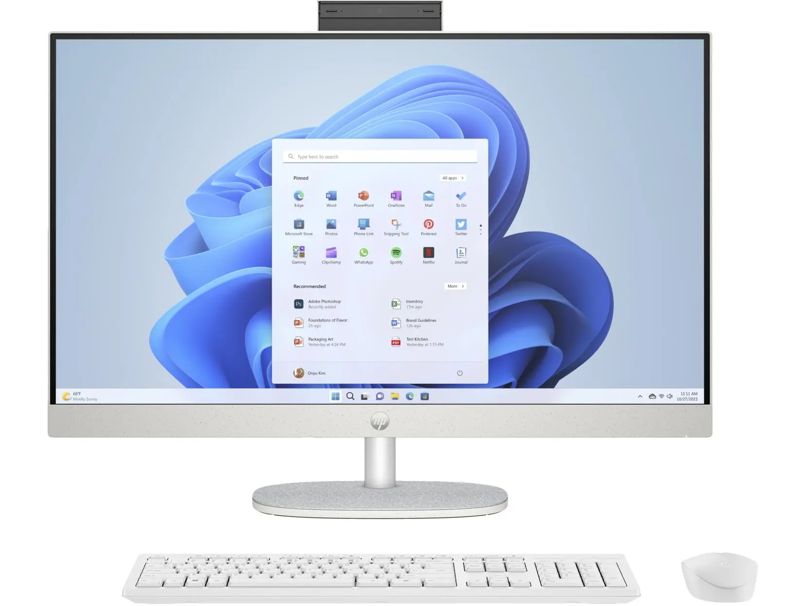 Komputer HP 27-cr0252nw i7-1355U 27" 16GB RAM 512GB Dysk SSD Win11 Biały