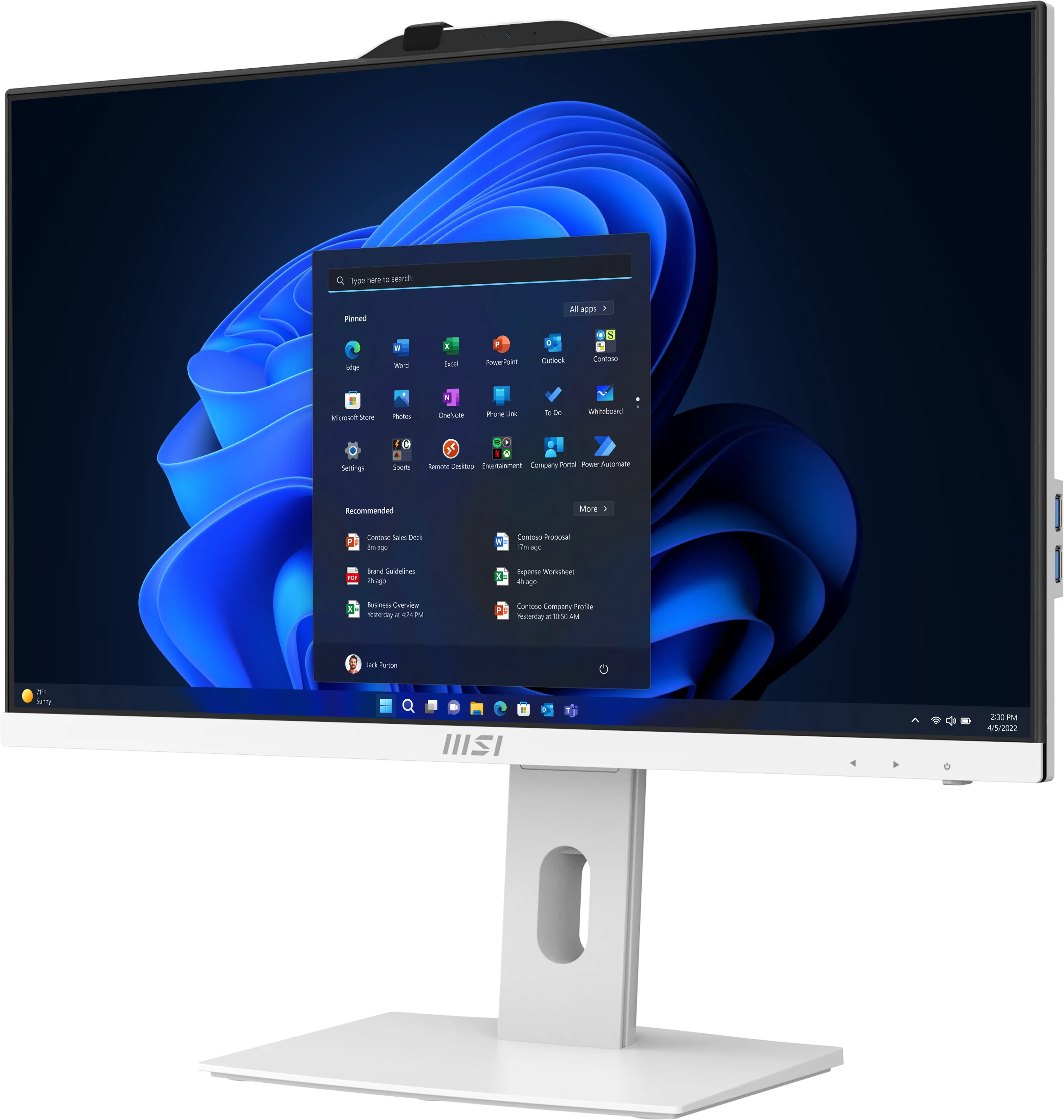 Komputer MSI Pro AP242P 14M-859EU i7-14700 23,8" 16GB RAM 1TB Dysk SSD Win11 Pro Biały