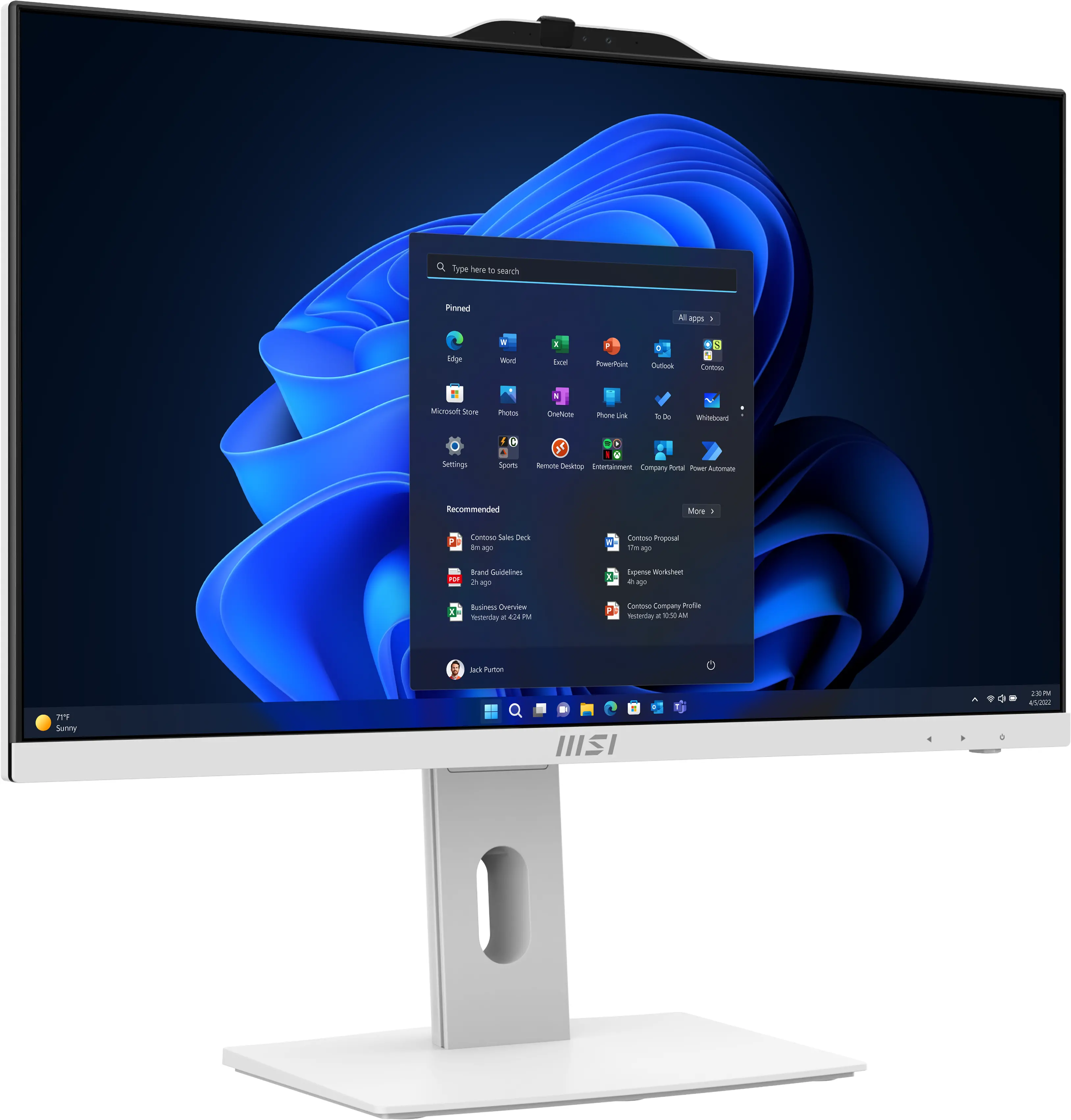 Komputer MSI Pro AP242P 14M-859EU i7-14700 23,8" 16GB RAM 1TB Dysk SSD Win11 Pro Biały